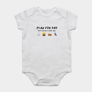 Funny biker chopper motorcycle plan for day T-Shirt By Plan for Day Baby Bodysuit